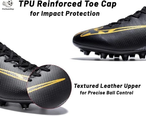 Men’s Soccer Shoes Low-Tops Lace-Up Non-Slip Spikes Outdoor Indoor Football Boots
