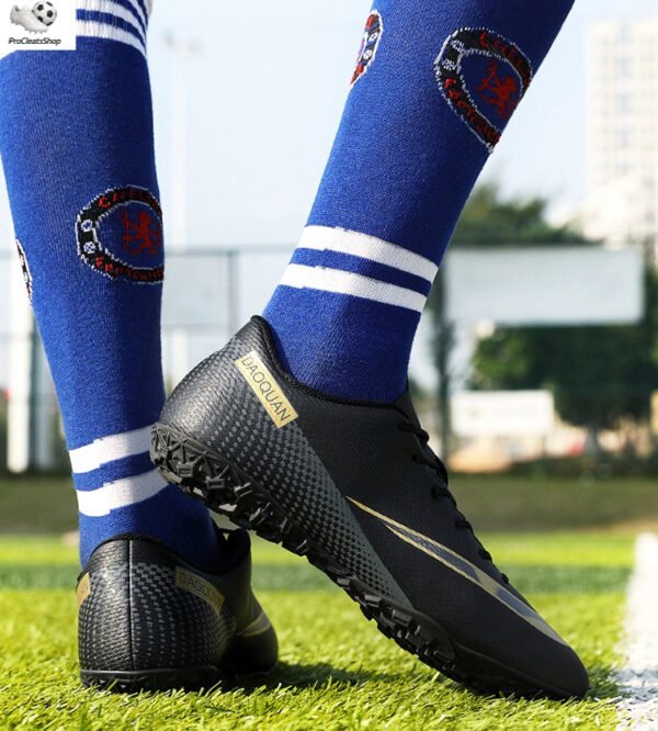 Men's Soccer Cleats Football Shoes with High-Tops Lace-Up Spikes