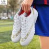 Men's Soccer Cleats Football Shoes with High-Tops Lace-Up Spikes