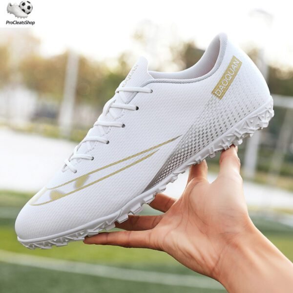 Men's Soccer Cleats Football Shoes with High-Tops Lace-Up Spikes